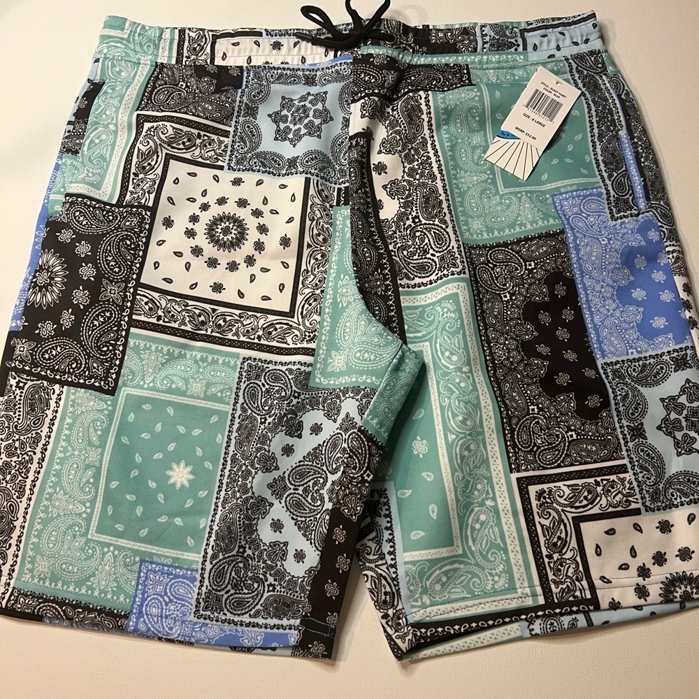NWT Men's Fresh Prince of Bel-Air Patchwork Biard Shorts Size XL No Liner (Z)